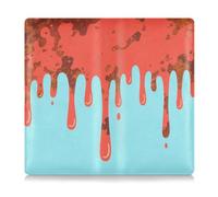 SyXIOP Drip Style Blue Orange Pu Leather Auto Registration Insurance & ID Card Holder Document Wallet for Any, Truck, Motorcycle, Trailer or Boat