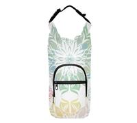SyXIOP Elegant Pastel Colored Mandala Designs Water Bottle Sling Carrier Portable Water Bottle Carrier for Biking 20/24/32/40oz for Adults Kids Walking Hiking Camping Travelling Bolso para Botella De