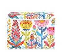 SyXIOP Fantastic Plants Colorful foldable 40 L heavy duty storage bins with handles sturdy container with lid Christmas For Bedroom,Closet, Living Room 42x32x30cm