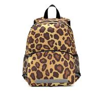 SyXIOP Flat Abstract Pattern Leopard Skin Print Gold Brown personalized kids backpack safety bookbag for 2 year old mochilas de moda para adolecentes