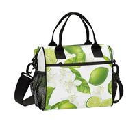 SyXIOP Fresh Lime Fruit White_1 Male Lunch Box with Shoulder Strap Women Lunch Bags for Work for College loncheras para Mujeres de Trabajo