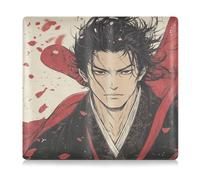 SyXIOP Game Anime Playroom Japanese Samurai Premium Leather Toursuit car Registration and Insurance Card Holder Automobile Wallet Case Organizer for Any, Truck, Motorcycle, Trailer or Boat