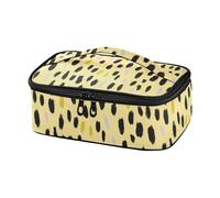 SyXIOP Ghothic Leopard Pastel Yellow Designed Womens Lunch Bags Thermal Lunch Bag Work Lunchbox for Men with Handle Small Lunch Bag
