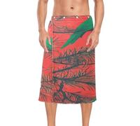 SyXIOP Green Scarlet Macaw Red Quick Dry Terry Cloth Towel Wrap Gym Shower Towel 60'' x 28'' Sauna Shower Accessories toalla de ba?o para hombre