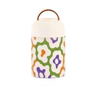 SyXIOP Halloween Leopard Print Pattern Stainless Steel Vacuum Insulated for hot food lunch box with spoon for girls overnight oat 17 oz