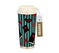 SyXIOP Halloween Red Devil's Eye Blood Handprint Stainless Steel Travel Coffee Tumblers for Women with Lid Designed Coffee Mugs to Go for Hot and Cold 17 oz Spill Proof