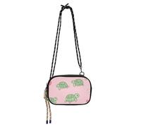 SyXIOP Happy Valentine Cartoon Cartoon Turtle Pink Cross Body Purse for Men Beauty with Adjustable Strap Cell Phone Bag Have a meal