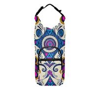 SyXIOP Indian Style Paisley Flower Magenta Blue Waterbottle Sling Multi Size Water Bottle Belt Holder 20/24/32/40oz for Adults Kids Walking Hiking Camping Travelling Accesorios para Senderismo