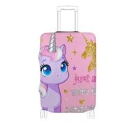 SyXIOP Just A Girl Who Loves Unicorns Elastic durables Luggage Cover Scratch-Resistant Fit Suitcase Elastic Cover Luggage Protector Fit 18-32 Inch Luggage