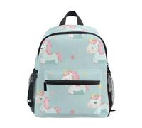 SyXIOP kids backpacks boys with name tag Cartoon unicorns Cute Green