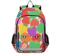 SyXIOP kids water backpack 8-12: modern bookbag for student in assorted colors - Colorful Cartoon Strawberry Fruit