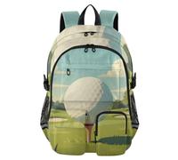 SyXIOP Laptop Backpack A Closeup Of A Golf Ball on Tee at Golf Course School College Bookbag