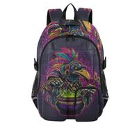 SyXIOP Laptop Backpack Voodoo Witch Crow School Bookbag for Teen Boys | 17.5",Laptops Backpack for Adult,Business Back Pack,mochilas de trabajo para hombres,7-18