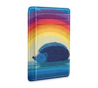 SyXIOP Lazy Ocean Hedgehog Rainbow Leather Wallet Slim