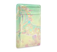 SyXIOP Magical Glitter Rainbow Horse Leather Slim Card Wallet
