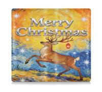 SyXIOP Merry Christmas Reindeer Leather Toursuit car Registration and Insurance Card Holder Prefect Car Essentials Wallet for Documents, Cards, License