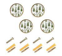 SyXIOP Monsters Animals Khaki on White Knobs for Dresser Wall Knobs for Hanging 1 26 Inch (32mm) Living Room 4 Pack