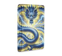 SyXIOP Mythical Blue Chinese Dragon Leather Thin Wallet for Women Slim