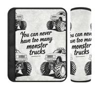 SyXIOP Never Have Too Many monsters Black carseat shoulder strap pads, protects Your Neck and Shoulders, car seat cover for Van 2 pcs funda para cinturón de carro