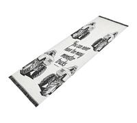 SyXIOP Never Have Too Many monsters Black Runner Rug Machine Washable Non Slip Floor Carpet Tassel for House Sink Foyer Home Decor