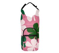 SyXIOP Northern Ireland Clover Leaf Pink Green Water Bottle Strap Carrier Space-Saving Bottle Water Holder 20/24/32/40oz for Adults Kids Walking Hiking Camping Travelling Bolsa para Botella De Agua