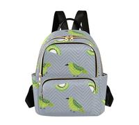 SyXIOP Oliver Jeffers Style Kiwi Jade Bird Design Green 14 Inch Work Business travel backpack women's fashion backpack for travel&work