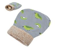 SyXIOP Oliver Jeffers Style Kiwi Jade Bird Design Green Bed Sleeping Bag for Cat for Indoor Cats and Mini Dogs Pet Snuggle Sack pouching Cold Weather Cozy Washable