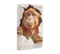 SyXIOP Orange Monkey 3D Leather Slim Mens Wallet
