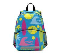 SyXIOP Palm Tree Summer Green Cartoon fun kids backpack harnessing with leash bookbags for 6 year old mochilas para ni?as de 3 a?os