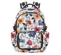 SyXIOP Pansy Country Style Valentines Clear Backpack for School Cute Sturdy Travel Backpack Daypack for Kids Boys Girls, Age 7-18 regalo para nina de
