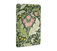 SyXIOP Pink Carnation Green Leaves William Morris Leather Men Wallet Slim