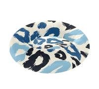 SyXIOP Powderblue Leopard Print Warm & Soft Pet Cat Beds fluffier Dog & Cat Cushion for Medium Size Pets Supplies Memory Foam