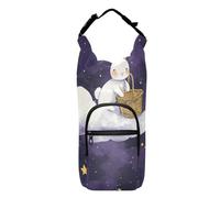 SyXIOP Purple Clouds Rabbits Moon Bottle Sling Water Bottle Holder for Hiking 20/24/32/40oz for Daily Walking Hiking and Other Outdoor Activities Bolsa para Botella De Agua