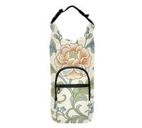 SyXIOP Retro Orange Rose William Morris Pattern Water Bottle Carry Bag Space-Saving Hiking Gear Water Bottles Backpack 20/24/32/40oz for Daily Walking Hiking and Other Outdoor Activities Bolsa para