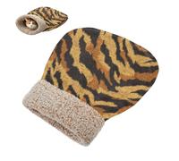 SyXIOP Retro Tigers Skin Brown Pattern Cat Bed Cave Bag for Indoor Puppy and Cats Kitten's Mat Pad Sack Winter Soft durables Semienclosed