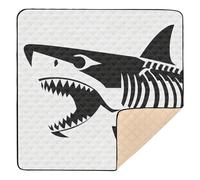 SyXIOP Shark Skull Large Sturdy foldable baby play mat for Indoor Outdoor Non-Toxic foldable Tummy Time & Crawling Mat for Baby Toddler Infant, 50'' x 50''