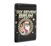 SyXIOP Six Seven Christmas Leather Slim Front Pocket Wallet for Men