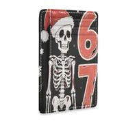 SyXIOP Six Seven Death Leather Slim Front Pocket Wallet for Men