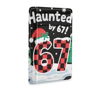 SyXIOP Six Seven Plaid Haunted Leather Men's Slim Wallet