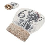 SyXIOP Skeleton 67 Death Cat Bed Bag for Indoor Cats for Small Dogs Kitten's Mat Pad Sack Cold Weather durables Self Heating