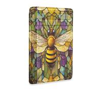 SyXIOP Stained Glass Bumble Bee Leather Men Wallet Slim
