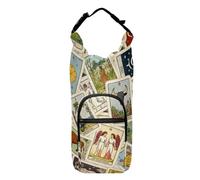 SyXIOP Tarot Cards Retro Crossbody Water Bottle Sling Bag Multi Size Sling Bag Water Bottle Holder 20/24/32/40oz for Daily Walking Hiking and Other Outdoor Activities Accesorios para Mochilas