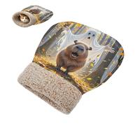 SyXIOP Terrified Capybaras and ghosts Cat Sleeping Bags for Indoor Cats Kittens Tunnel Pet Hideaway Winter Cozy Plush Self Heating