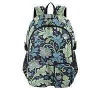 SyXIOP Travel Backpack Seaweed Leaf Blue Flower William Morris Work College School Bookbag