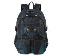 SyXIOP Traveling Backpack Black Panther Walking Toward Shadow - Wild Cat Lover Gift School Bookbag for Teen Boys