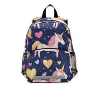 SyXIOP Unicorns Cartoon Heart Shape Valentines backpack for kids girls for school drawstring bookbag 5 year old mochilas para ni os de 3 a os preescolar