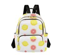 SyXIOP Watercolor Lemon Grapefruit 12.5 Inch Large Capacity backpack purses bagpack for women for travel&work