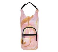 SyXIOP Watercolor Musical Note Golden Pink Bottle Sling Adjustable Water Carrier for Hiking 20/24/32/40oz for Daily Walking Hiking and Other Outdoor Activities Accesorios para Senderismo