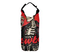SyXIOP Western Cowboy Skull Bottle Carrier Bag Adjustable Sling Backpack with Water Bottle Holder 20/24/32/40oz for Adults Kids Walking Hiking Camping Travelling Funda para Botella De Agua