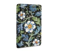 SyXIOP William Morris Blue Retro Flowers Leather Wallet Men Slim